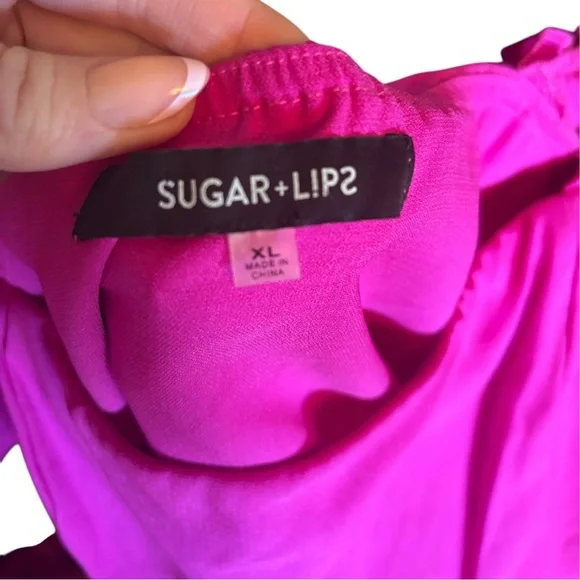 Sugar Lips Marion Hot Pink Babydoll Dress Size Extra Large (XL) - Picture 9 of 9